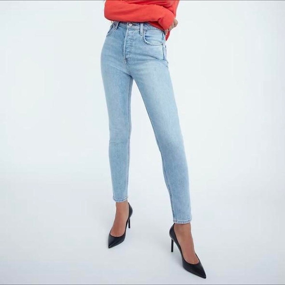 The Yoko High Rise Slim 28L in Blondie Bleu